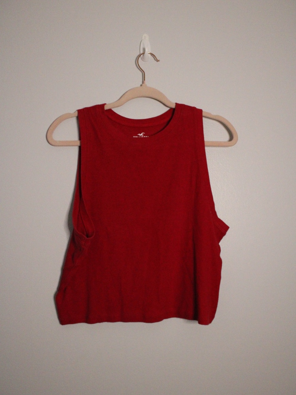Hollister Red Sleeveless Crop Tank